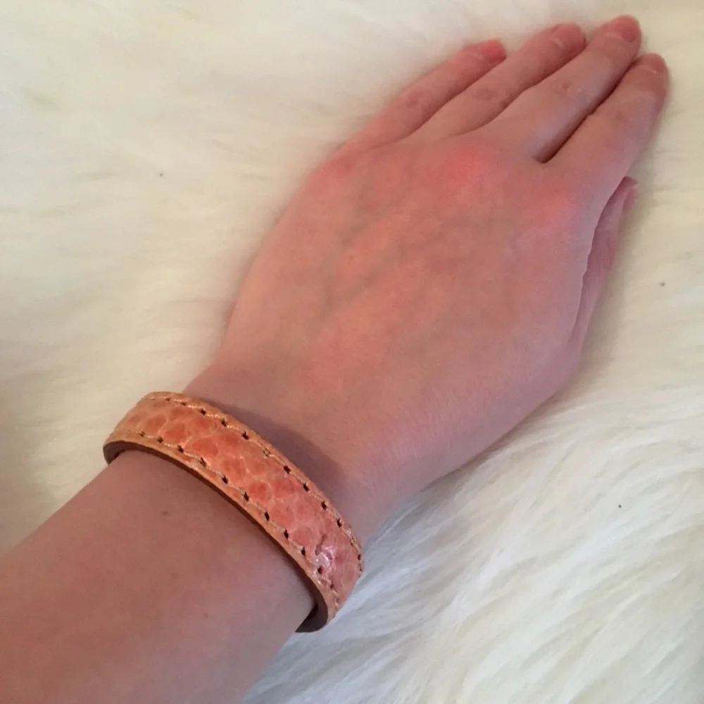 Tan Leather Wrap Bracelet - Adjustable